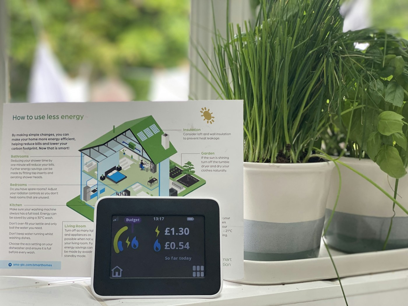 Panel de consumo energético para revisar el gasto de un electrodoméstico